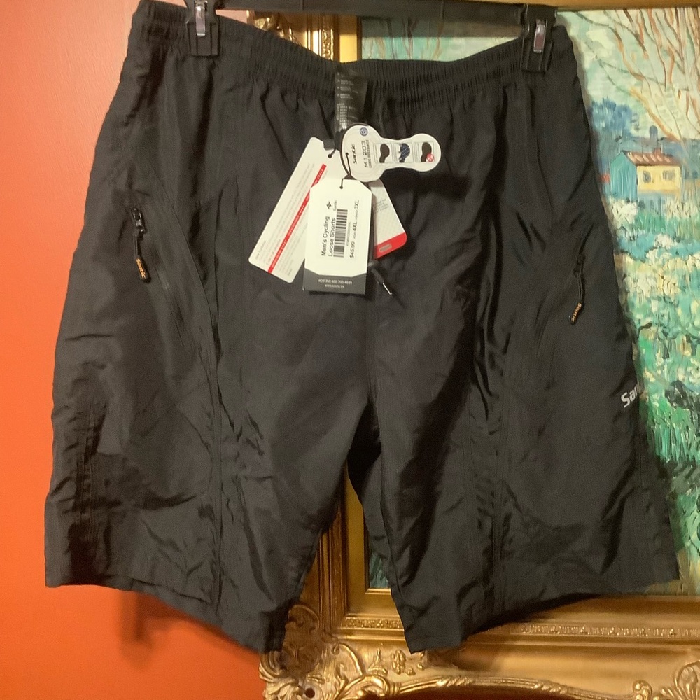 SANTIC M1203 Long Distance Cycling Loose Shorts, Mesh Lined,  Padded US 3XL NWT